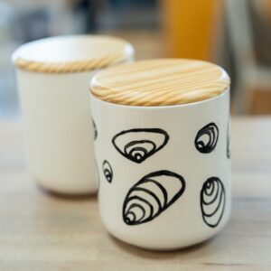 Pot avec couvercle en bois GRAND